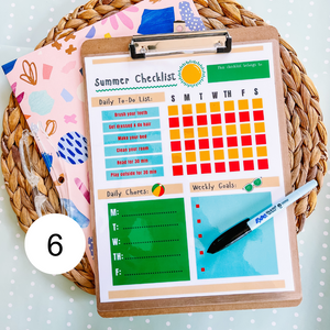 Summer Checklist for Kids (Reusable)