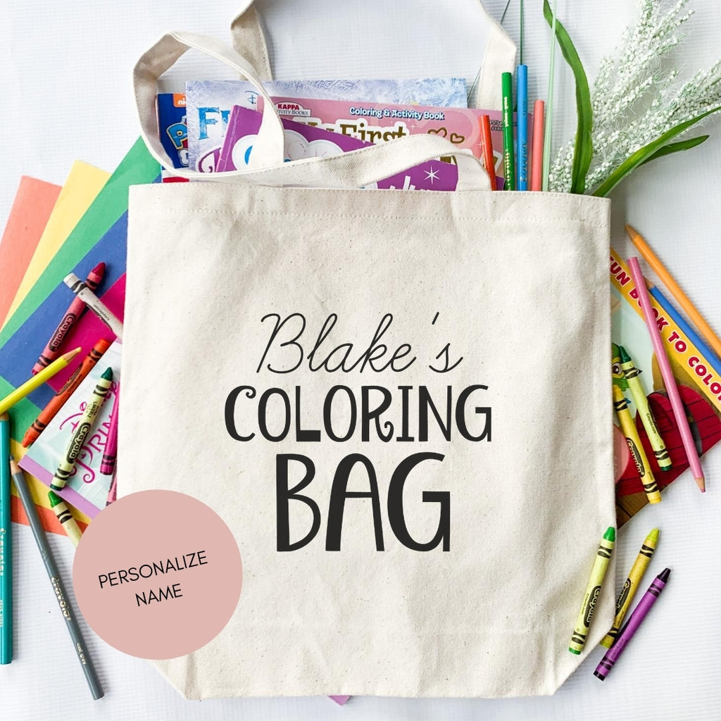 Personalized Coloring Tote-tote-Simply September