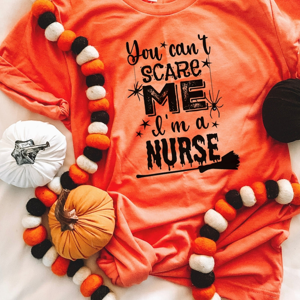 You Can't Scare Me I'm a Nurse Halloween Shirt-shirt-Simply September