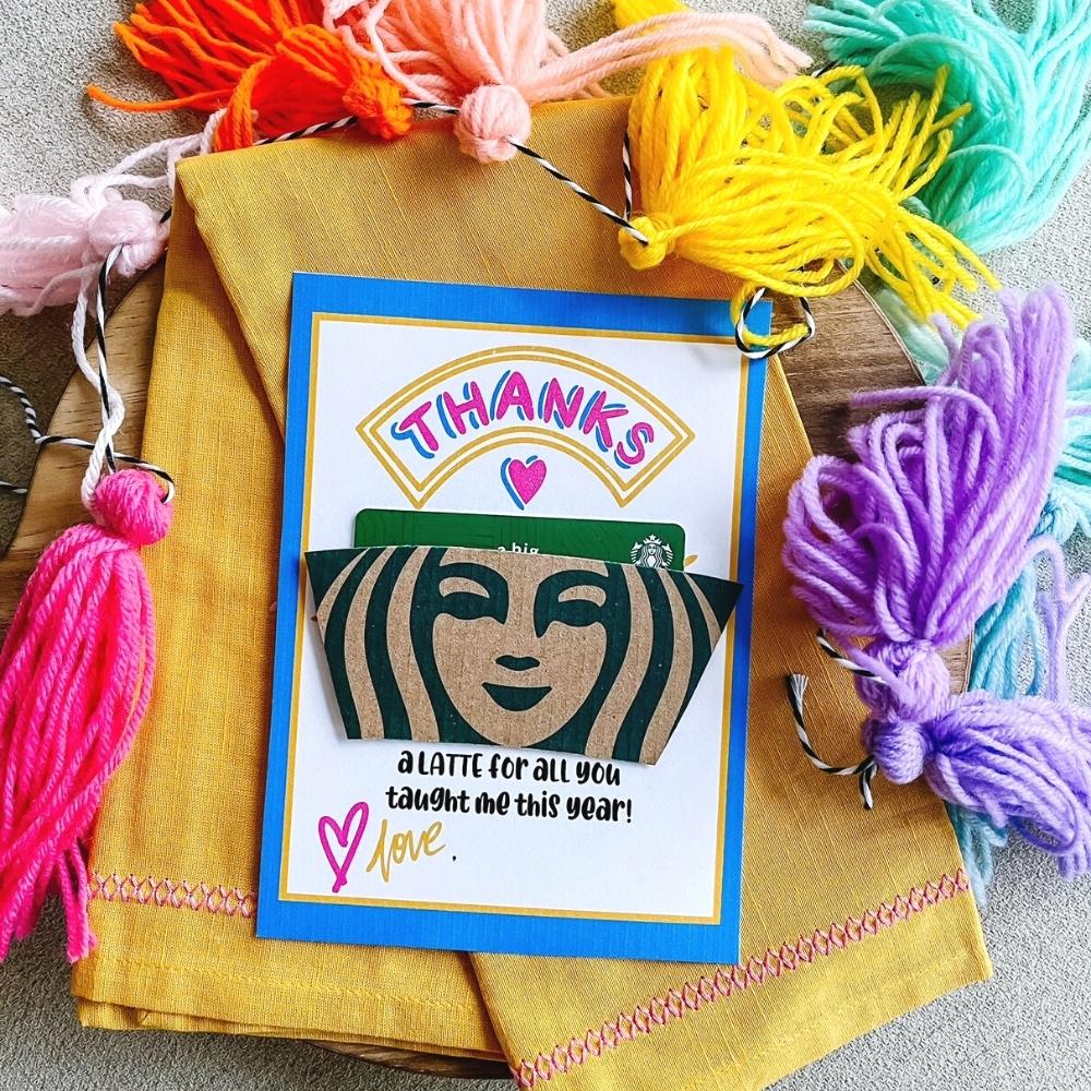 Coffee Gift Card Template- Teacher Appreciation