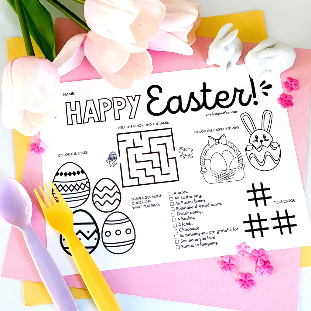 Easter Activity Placemat-printable-Simply September