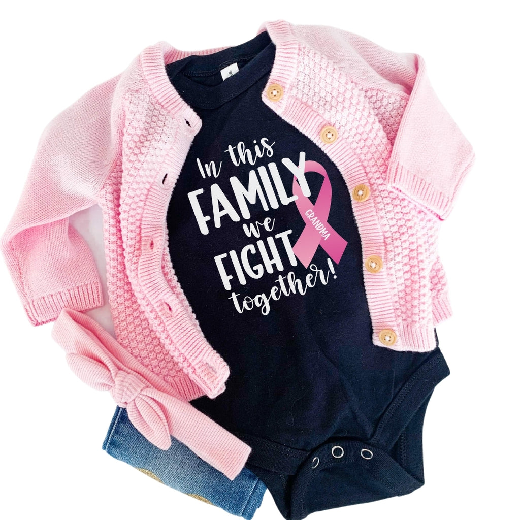 BABY- In This Family We Fight Together Infant Bodysuit/ Family Cancer Support-bodysuit-Simply September