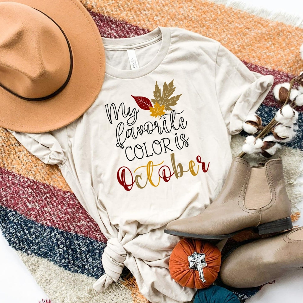 My Favorite Color is October Fall Shirt-shirt-Simply September