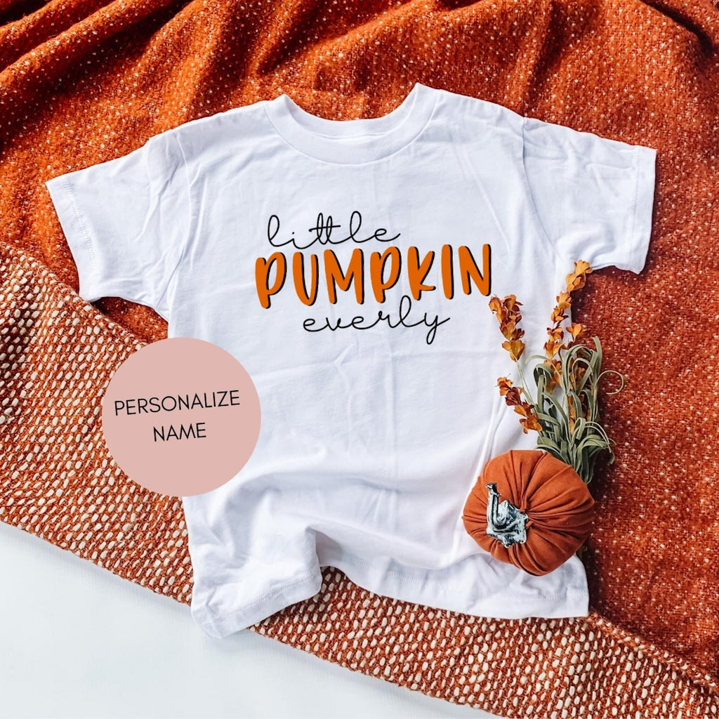 Little Pumpkin Children's Personalized Fall Shirt-shirt-Simply September