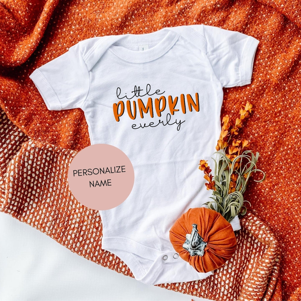 Little Pumpkin Personalized Baby Bodysuit-bodysuit-Simply September