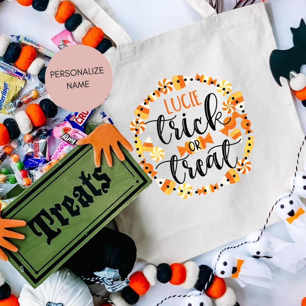 Personalized Trick or Treat Tote Bag-tote-Simply September