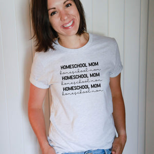 Homeschool Mom Shirt (Black Text) Shirt-shirt-Simply September
