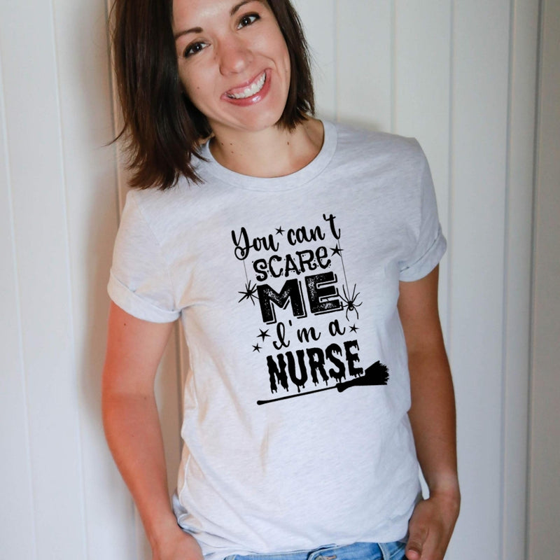 You Can't Scare Me I'm a Nurse Halloween Shirt-shirt-Simply September