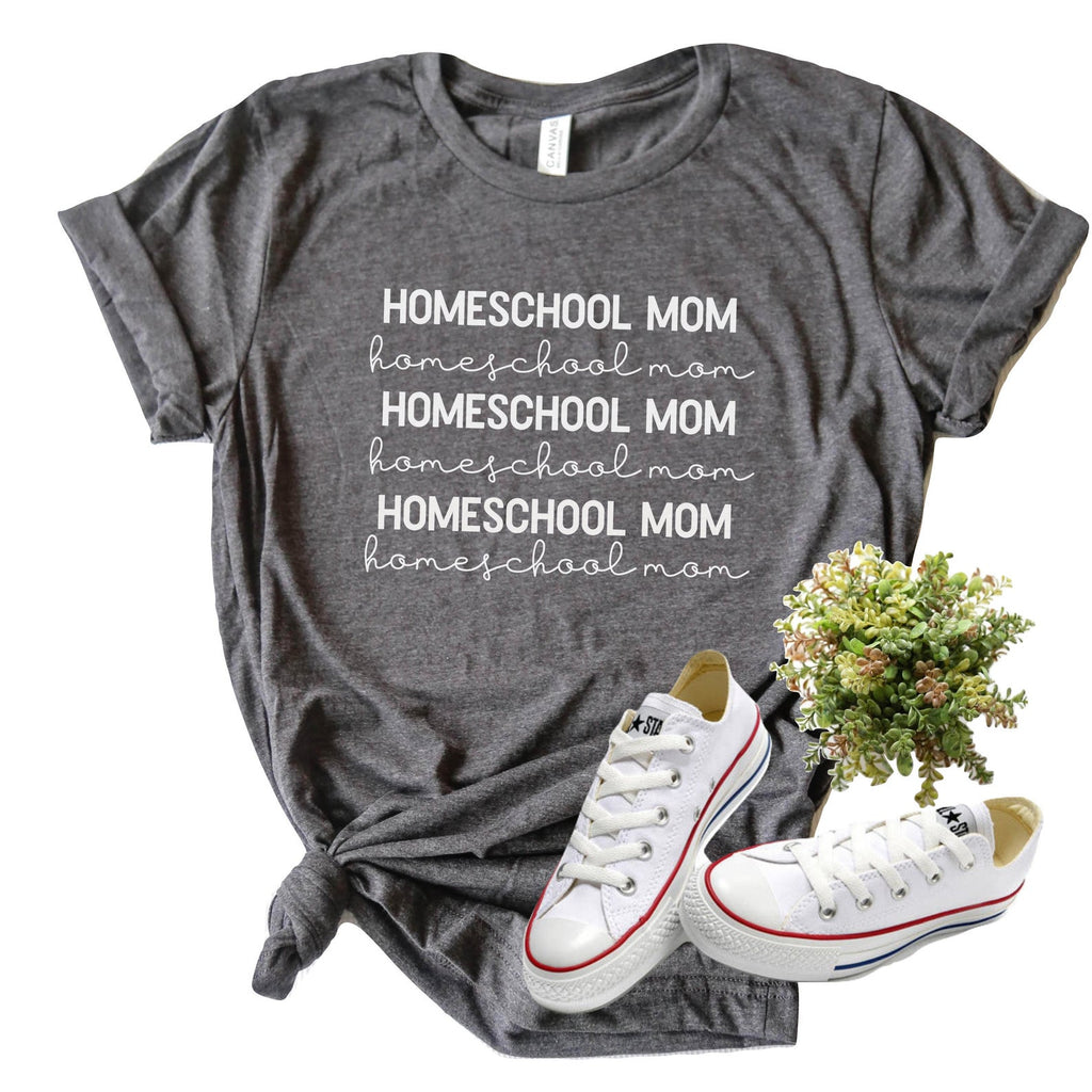Homeschool Mom Shirt (White Text) Shirt-shirt-Simply September