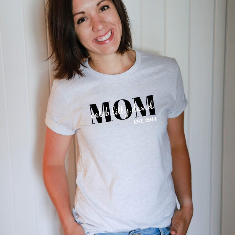 Mom- Kids Names (Personalized)-shirt-Simply September
