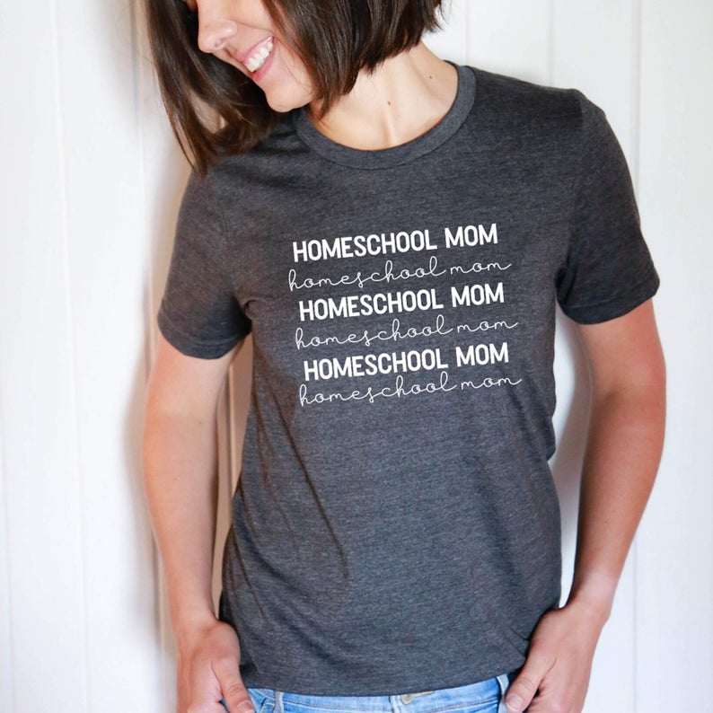 Homeschool Mom Shirt (White Text) Shirt-shirt-Simply September