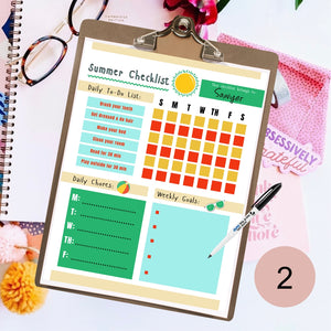 Reusable Kids Summer Checklist