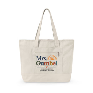 Zippered Canvas Tote