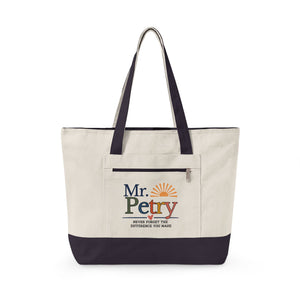 Zippered Canvas Tote