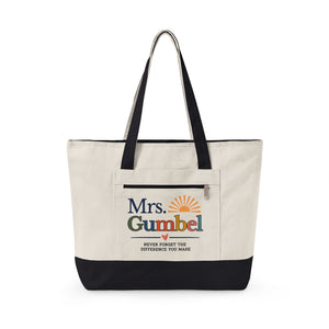 Zippered Canvas Tote