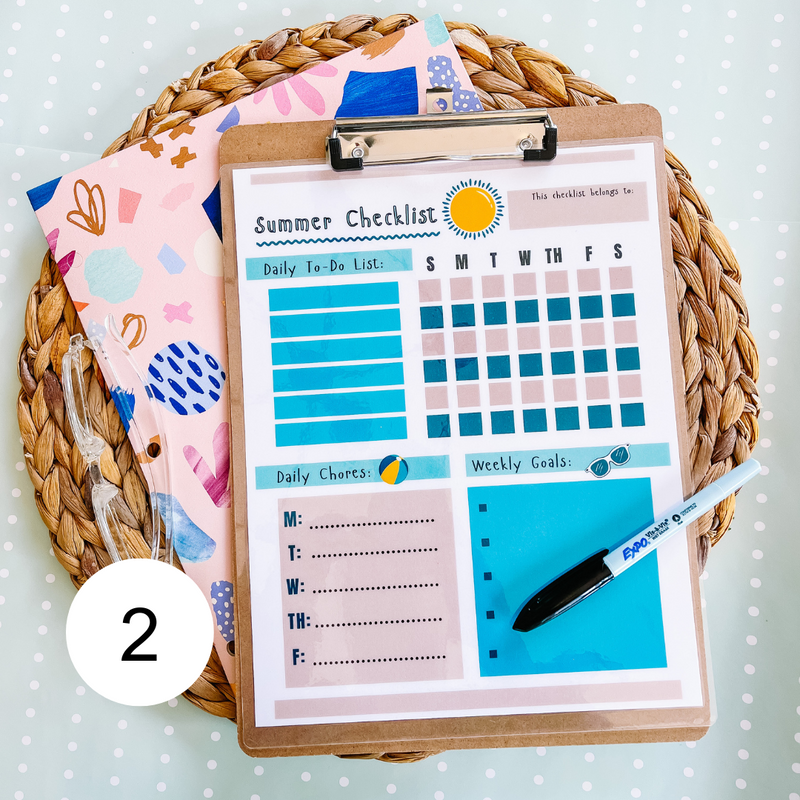 Summer Checklist for Kids (Reusable)