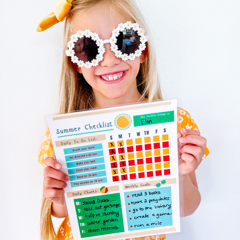 Summer Checklist for Kids (Reusable)