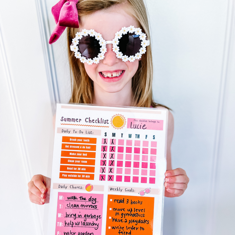 Summer Checklist for Kids (Reusable)