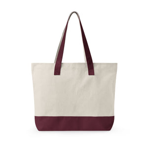 Zippered Canvas Tote