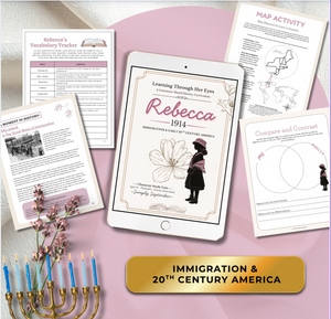 Rebecca 1914 Literature & History Unit Study | American Girl Inspired Curriculum | Printable Homeschool PDF | Immigration & Early 20th Century America
