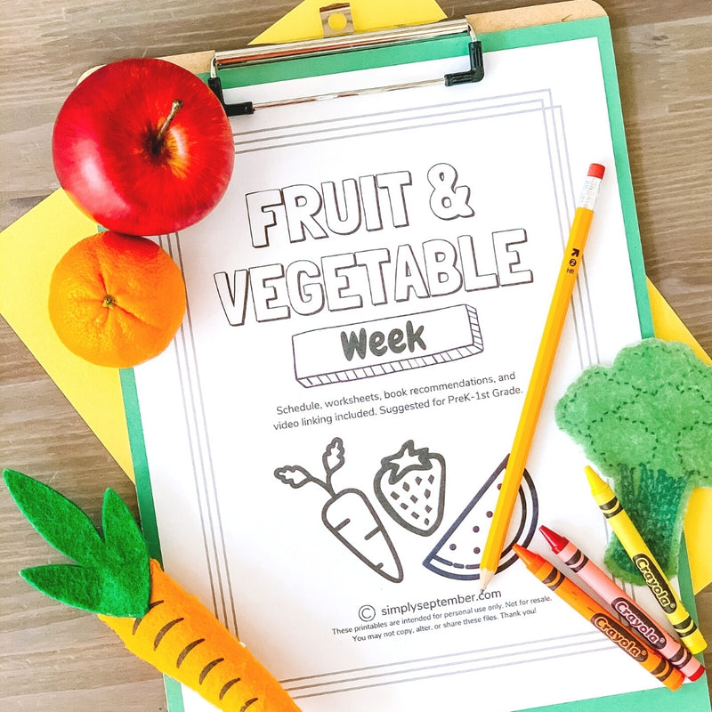 Fruits & Vegetables Week Theme-printable-Simply September