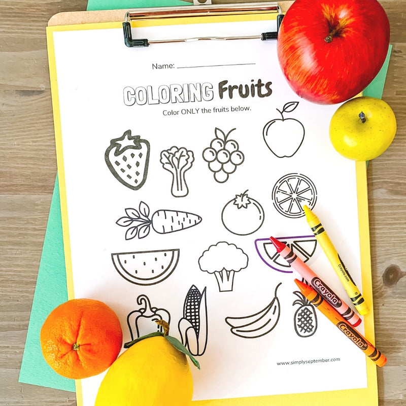 Fruits & Vegetables Week Theme-printable-Simply September