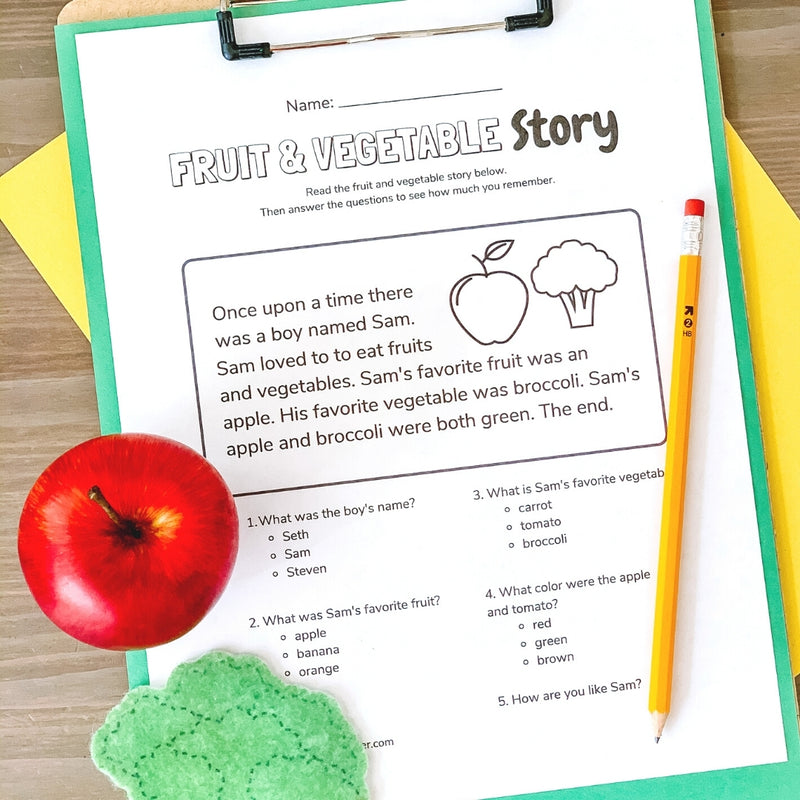 Fruits & Vegetables Week Theme-printable-Simply September