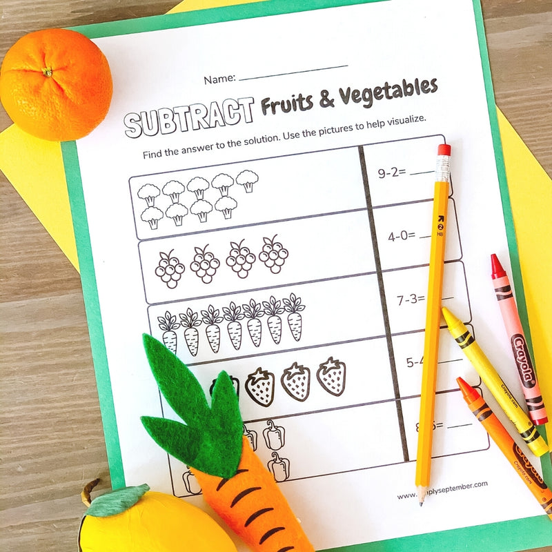 Fruits & Vegetables Week Theme-printable-Simply September