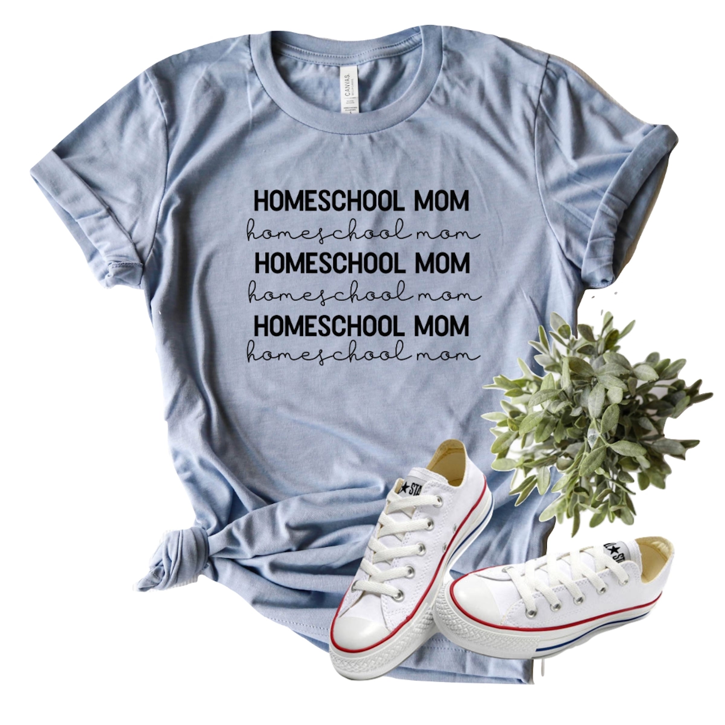 Homeschool Mom Shirt (Black Text) Shirt – Simply September