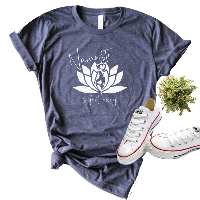 Namaste 6 Feet Away-shirt-Simply September