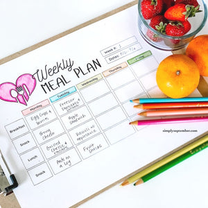 Kid's Weekly Meal Plan-printable-Simply September