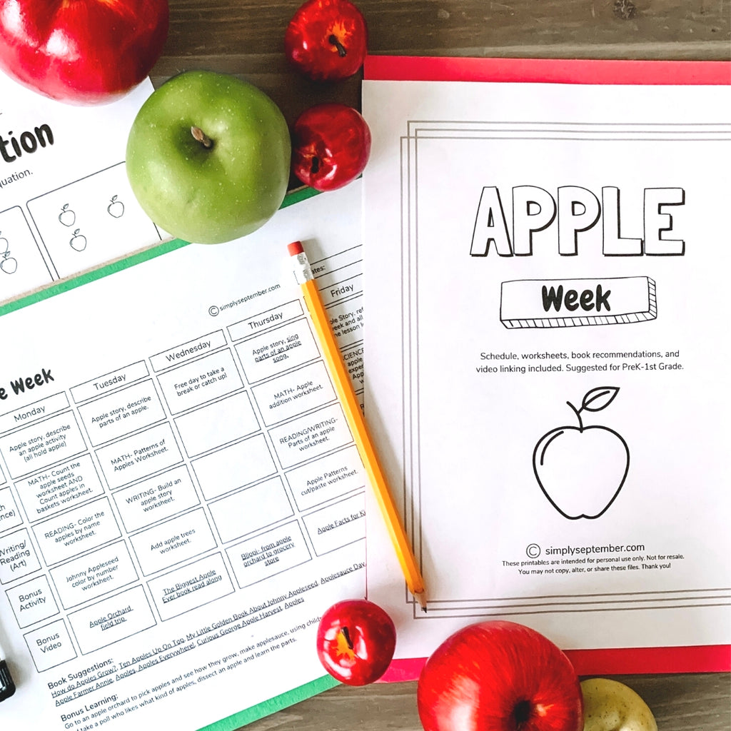 Simply September Apple Week Theme product_description printable.