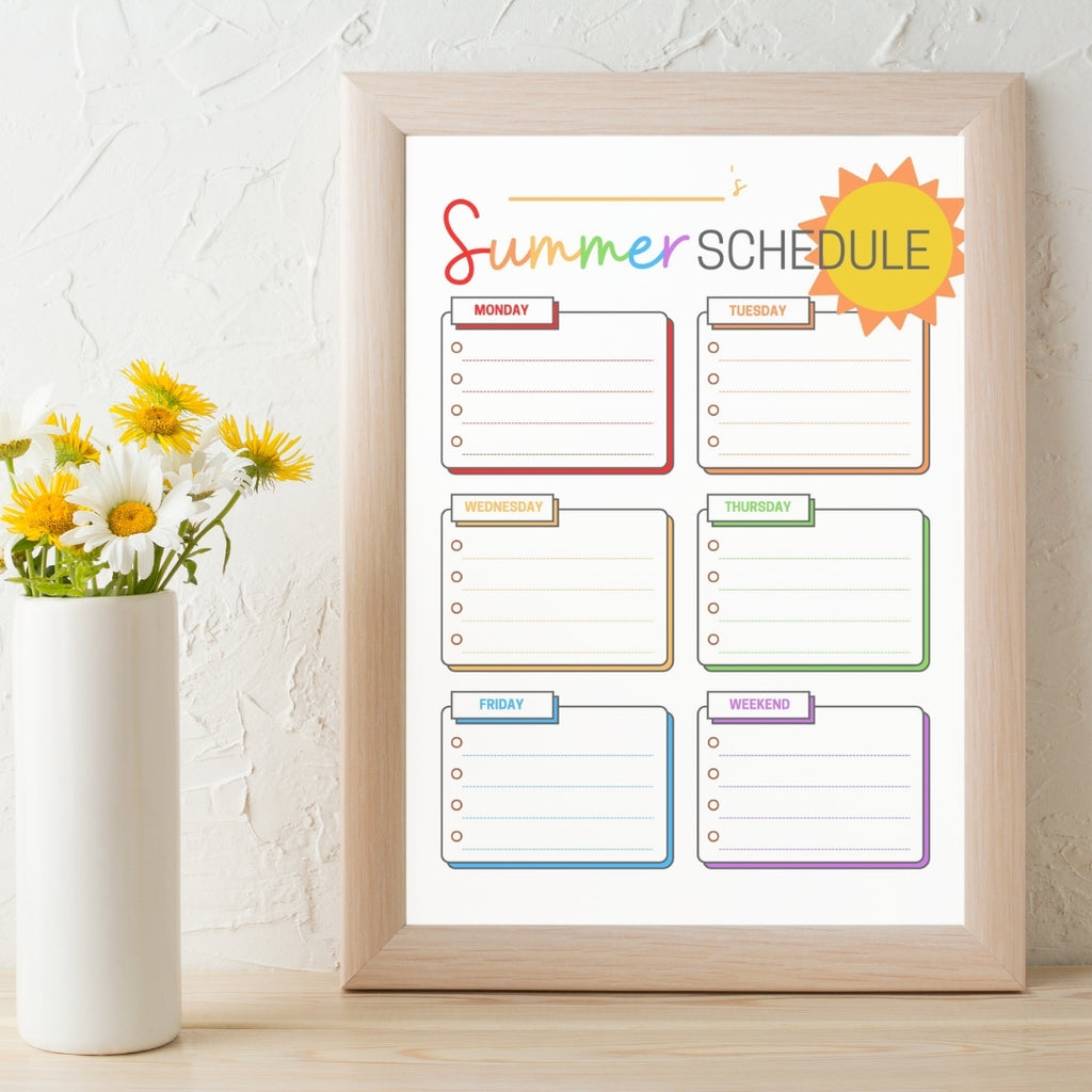 Kid-Friendly Summer Schedule