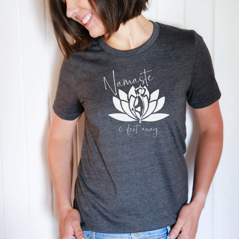 Namaste 6 Feet Away-shirt-Simply September