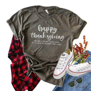 Happy Thanksgiving Maternity Pants-Simply September