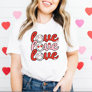 Womens Love Valentines Day Shirt for Women, Valentine Shirt, Love shirt, Smiley Face Shirt, Valentines Gift for Her, Valentine's Day Sweater