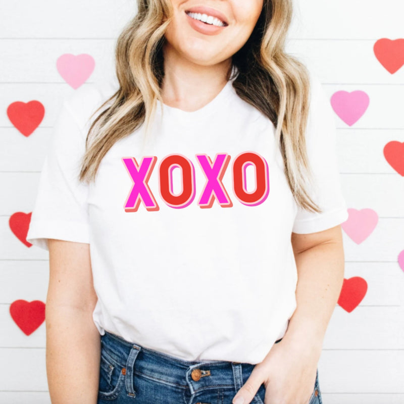 Womens XOXO Valentines Day T-Shirt for Women, Hugs and Kisses, Valentines Day Shirt, Valentines Gift for Her, XOXO Shirt, XOXO Tee