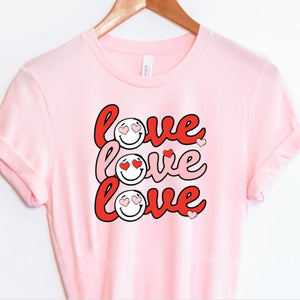 Womens Love Valentines Day Shirt for Women, Valentine Shirt, Love shirt, Smiley Face Shirt, Valentines Gift for Her, Valentine's Day Sweater